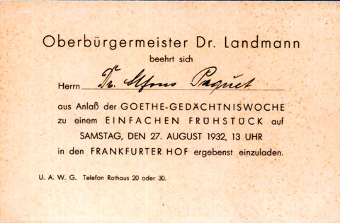 Einladungskarte OB Dr. Landmann